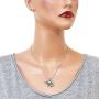 DianaL Boutique Silvertone Sea Turtle Mother and Baby Pendant Necklace 18'' Chain Gift Boxed Fashion Jewelry for Women Teens Girls