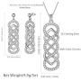 Aurora Tears 925 Sterling Silver Cletic Knot Bar Jewelry Women Irish Celtic Knot Pendant Earring Good Luck Protective Jewelry