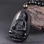 Natural Obsidian Necklace Healing Crystal Gemstone Pendant Hand Carved Stone Amulet Charm Jewelry