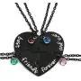 Baroco Silver Tone Alloy Rhinestone Best Friends Forever and Ever Friendship Necklaces for 3/4 Engraved Puzzle Friendship Pendant Necklaces Set Baroco Silver Tone Alloy Rhinestone Best Friends Forever and Ever Friendship Necklaces for 3/4 Engraved Puzzle Friendship Pendant Necklaces Set