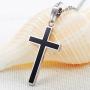 Honeystore Unisex Titanium Steel Rolo Chain Crucifix Cross Pendant Easter Prayer Necklace