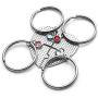 Jovivi Best Friends Forever and Ever Friendship Necklaces Keychains for 3/4,Alloy Heart Matching Puzzle Piece BBF Friendship Jewelry