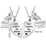 Maxforever Best Friends 2 Split Heart Necklaces Friendship Jewelry Birthday for Best Friends