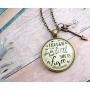 Gutsy Goodness Though She Be But Little Necklace Shakespeare Fierce Quote Arrow Jewelry 24''