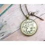 Gutsy Goodness Though She Be But Little Necklace Shakespeare Fierce Quote Arrow Jewelry 24''