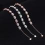 CiNily Adjustable Fire Opal Bracelets for Women Girls 18K White Gold/Rose Gold Plated Gemstone Bracelet Opal Jewelry Gifts