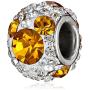 Disney Stainless Steel Mickey Crystal Birthstone Bead Charm
