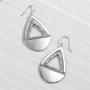 Silpada Good Shape Cut-Out Hinged Drop Earrings in Sterling Silver