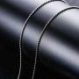 Sllaiss 925 Sterling Silver 1.2mm Tiny Bead Chain Necklace For Women Men Thin Link Chain Bracelet Anklet Ball Chain Necklace 16''-24'' Spring Clasp