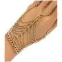 JoJo & Lin Halloween Jewelry Gold Tone Dangling Hand Chain Harness Bracelet With Finger Ring JoJo & Lin Halloween Jewelry Gold Tone Dangling Hand Chain Harness Bracelet With Finger Ring