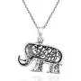 AeraVida Royal Thai Swirl Elephant .925 Sterling Silver Pendant Necklace AeraVida Royal Thai Swirl Elephant .925 Sterling Silver Pendant Necklace