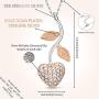 Sash & Soph Unique Rose Gold Heart Necklace for Women, 925 Sterling Silver Jewelry Gift for Her, Cubic Zirconia Heart Necklace for Girlfriend