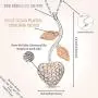 Sash & Soph Unique Rose Gold Heart Necklace for Women, 925 Sterling Silver Jewelry Gift for Her, Cubic Zirconia Heart Necklace for Girlfriend