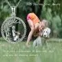 TRISHULA 925 Sterling Silver Necklace with Dog and Girl,Life of The Tree Round Pendant Jewelry Gift for Mother Daughter Girl