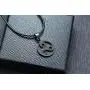 PJ Jewelry Mens Celtic Symbol Triskelion Pendant Stainless Steel Triskele Triple Spiral Necklace with Leather Chain PJ Jewelry Mens Celtic Symbol Triskelion Pendant Stainless Steel Triskele Triple Spiral Necklace with Leather Chain