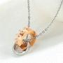 Hottime Couple Matching Necklace Lovers 2pcs Pendant for Wedding Anniversary Valentines Present