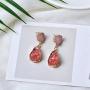 Geometric Statement Earrings Resin Druzy Stone Drop Earrings Irregular Faux Crystal Dangle Earring Jewelry for Women Girl Gift