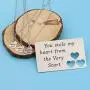 Zuo Bao Father and Daughter Jewelry Set You Stole My Heart from The Very Start Daddy’s Girl Necklace Dog Tag Keychain Set Daughter Gift