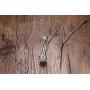 Mealguet Jewlery Stainless Steel Cubic Zirconia CZ Microphone Pendant Necklace for Women with Chain