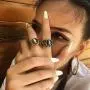 FaithHeart Egypt Eye of Horus Symbol Ring Punk Retro Biker Rings, Gold Plated/Stainless Steel Prayer Hands Ring for Men Size 7,8,9,10,11,12 Customize Available (Send Gift Box), Protection Signet Rings