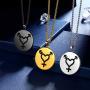 beautlace LGBT Necklace 18K Gold/Silver/Black Gun Plated Round Coin Pendant Love Heart Gay Lesbian Pride Jewelry for Men and Women KP0073