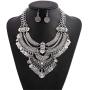 Coin Bib Metal Alloy Collors Statement Necklace For Women Big Bohemian Vintage Chunky Tassel Necklaces Punk Ethnic Style Jewelry