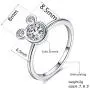 Womens Mickey Shape Rings Sterling Silver Plated Cubic Zirconia Mouse Ring For Women Girl Party Jewelry (7)