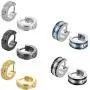 Aroncent Stainless Steel 8 Pairs Mens Small Hoop Huggie Hinged Earrings Set 4mm Aroncent Stainless Steel 8 Pairs Mens Small Hoop Huggie Hinged Earrings Set 4mm