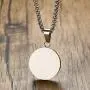 Tai Chi Yin And Yang Round Disc Coin Metal Stainless Steel Pendant Necklace for Men Women Fashion Personalized Minimalist 23.6'' Box Chain Unique Jewelry Gifts for Bff Sister Son Daughter Birthday Xmas