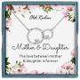 OR OLD RUBIN Mom Gifts from Daughter, Gifts for Mom Mother-in-Law, 925 Sterling Silver Mother Daughter Necklace, Mom Necklace, Birthday Gifts for Mom, for Mom Grandmother Mother-in-Law Aunt