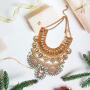 NABROJ Fashion Chunky Necklace Luxury Crystal Bib Collar Necklace Costume Jewelry for Women 8 Colors 1 Pc