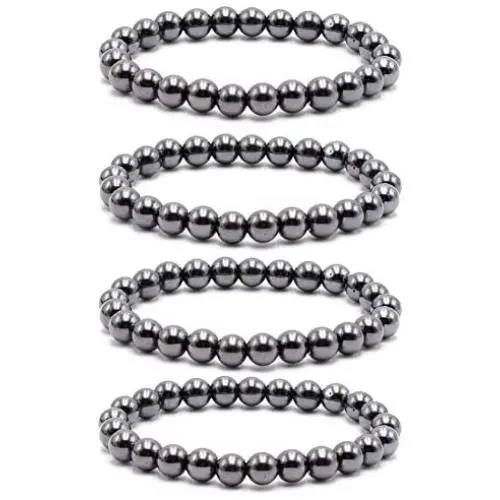 Byson 4 Pcs/Set Black Hematite 8mm Ball Bead Magnetic Therapy Bracelet Magnet Stone Bracelet Relieve Arthritis Headache Stress Relieving Magnet Bracelet Jewelry Anxiety Relief for Carpel Tunne Byson 4 Pcs/Set Black Hematite 8mm Ball Bead Magnetic Therapy Bracelet Magnet Stone Bracelet Relieve Arthritis Headache Stress Relieving Magnet Bracelet Jewelry Anxiety Relief for Carpel Tunne