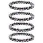 Byson 4 Pcs/Set Black Hematite 8mm Ball Bead Magnetic Therapy Bracelet Magnet Stone Bracelet Relieve Arthritis Headache Stress Relieving Magnet Bracelet Jewelry Anxiety Relief for Carpel Tunne Byson 4 Pcs/Set Black Hematite 8mm Ball Bead Magnetic Therapy Bracelet Magnet Stone Bracelet Relieve Arthritis Headache Stress Relieving Magnet Bracelet Jewelry Anxiety Relief for Carpel Tunne