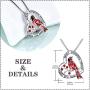 WOTEER Red Cardinal Necklace Valentines Day Gifts for Women When Cardinals Appear Angels are Near Sympathy Jewelry for Girls