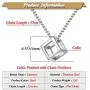 Xusamss Fashion Titanium Steel Hollow Cubic Pendant Necklace,22'' Link Chain Xusamss Fashion Titanium Steel Hollow Cubic Pendant Necklace,22'' Link Chain