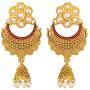 Aheli Antique Matte Finish Traditional Necklace Earrings Set with Maang Tikka Indian Wedding Jewelry for Women