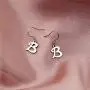 POTIY Silver Initial Earrings Fashion Alphabet Letter Earrings for Women Girls 26 Initials Jewelry Gift POTIY Silver Initial Earrings Fashion Alphabet Letter Earrings for Women Girls 26 Initials Jewelry Gift