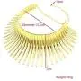 Mrotrida Womens Big African Necklace Indian Style Bending Alloy Big Thorn Statement Collar Choker