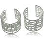 Embolden Jewelry Musical Note Cuff Bracelet - G Clef Notes Design - Polished Stainless Steel for Musicians/Piano Lesson Gifts/Girls & Women