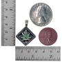 Marijuana Jewelry weed Leaf Hippie Jewelry Amulet Charm Silver Pewter Mens Pendant Necklace for men w Silver Ball Chain