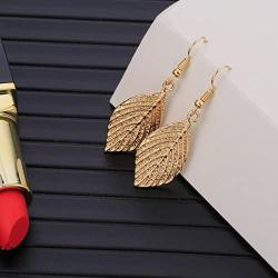 Dangle Earring for Women,Leaf Drop Earring with Girls Rose Gold Silver Earring Stainless Steel Earring