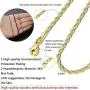 Udalyn 3 Pcs Mens Necklace Chain Stainless Steel Twist Rope Chain Necklace Set Silver Gold Black 2.5MM Rope Chain Necklace for Men Women 16-30 Inches Udalyn 3 Pcs Mens Necklace Chain Stainless Steel Twist Rope Chain Necklace Set Silver Gold Black 2.5MM Rope Chain Necklace for Men Women 16-30 Inches