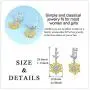 Sterling Silver Rose Cross Necklace,Sunflower Earrings,Flower Dangle Earrings Jewelry Gifts for women Teen Girls