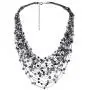 Cultured Freshwater Pearl & Fashion Crystal Silk Layered Multi Strand Necklace Cultured Freshwater Pearl & Fashion Crystal Silk Layered Multi Strand Necklace