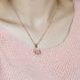 Uloveido Rose Gold Cubic Zirconia 12 Zodiac Constellation Pendant Necklace Birthday Gift N1047