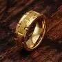 100S JEWELRY Engraved Personalized Tungsten Ring For Men Women Wedding Band Gold Brick Pattern Size 6-16