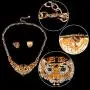 EVER FAITH Austrian Crystal Enamel Big Tiger Head Necklace Stud Earrings Set EVER FAITH Austrian Crystal Enamel Big Tiger Head Necklace Stud Earrings Set