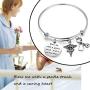 Gzrlyf NP Bracelet Nurse Practitioner Bracelet Bless Me With A Gentle Touch And A Caring Heart Charm Jewelry NP Graduation Gift