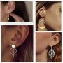 FIBO STEEL 16 Pairs Bohemian Metal Earrings Set for Women Statement Drop Dangle Earrings Vintage Bohemian Earrings Boho Fashion Jewelry