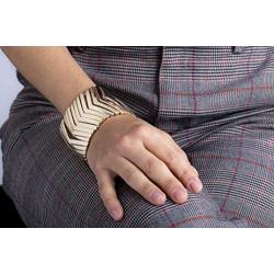 Steve Madden Chevron Design Wide Stretch Bracelet for Women